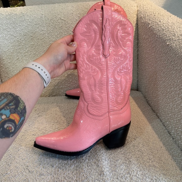 Jeffrey Campbell Shoes - Pink Cowgirl Boots